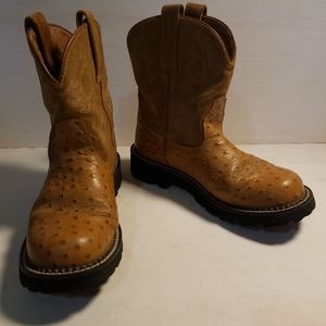 Ariat Fatbaby Boots Womens 8b Ostrich Quill